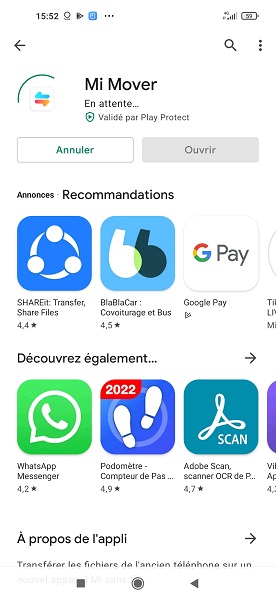 Connecter les deux smartphones