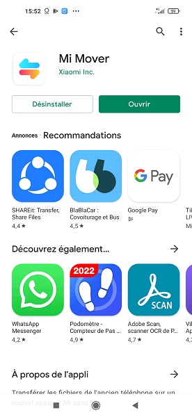 Connecter les deux smartphones