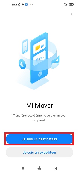 Choisir les données à transférer