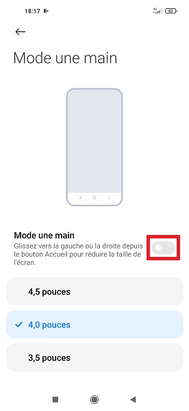 Activer le mode à une main sur Xiaomi