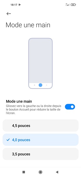 Activer le mode à une main sur Xiaomi