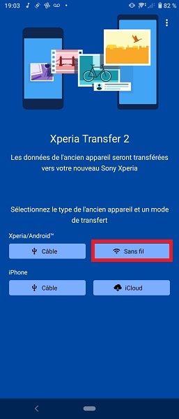 Choisir et lancer le transfert