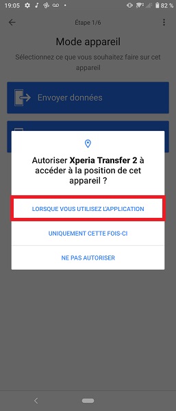 Choisir et lancer le transfert