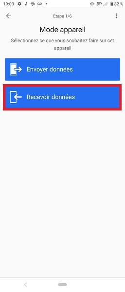 Choisir et lancer le transfert